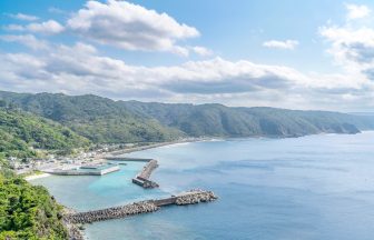 카야우치반타에서 내려다본 항구